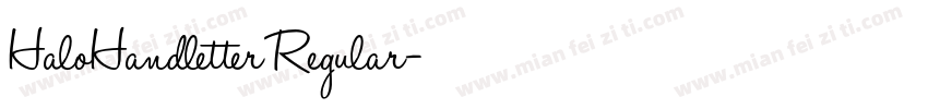 HaloHandletter Regular字体转换